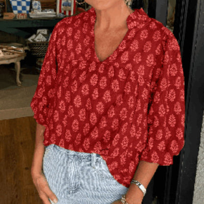 Women's Casual Flowy Printed Top