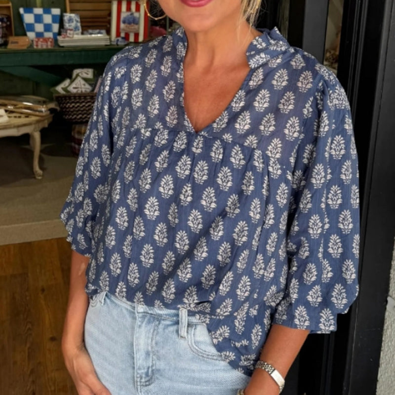 Women's Casual Flowy Printed Top