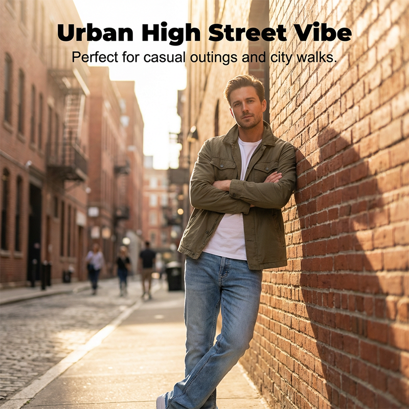Men's Streetwear Style Flare Jeans