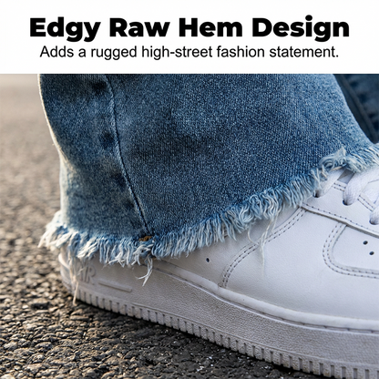 Men's Streetwear Style Flare Jeans
