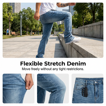 Men's Streetwear Style Flare Jeans