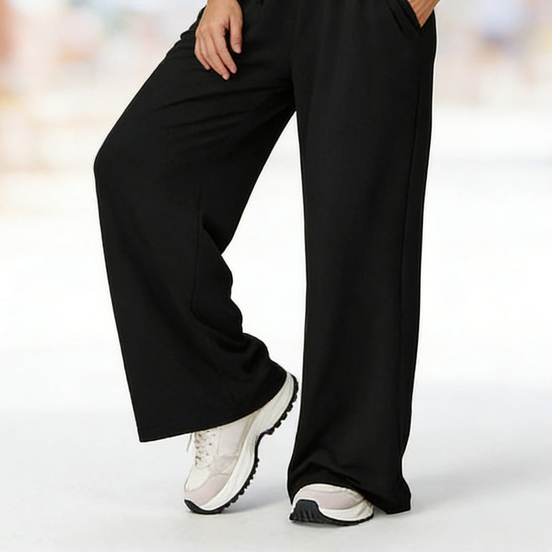 Women's Halter Neck Crop Top and Wide Leg Pants Set