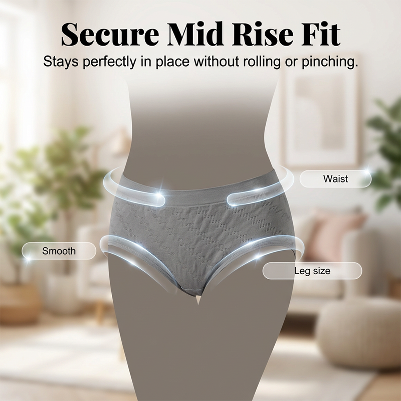 6-Pack Women's Mid-Rise Seamless Comfort Panties