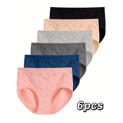 6-Pack Women's Mid-Rise Seamless Comfort Panties
