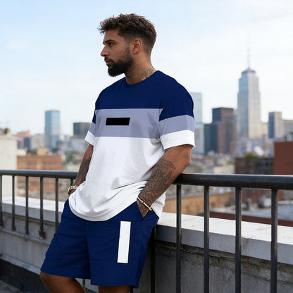 Men's Casual T-Shirt & Shorts 2-Piece Set