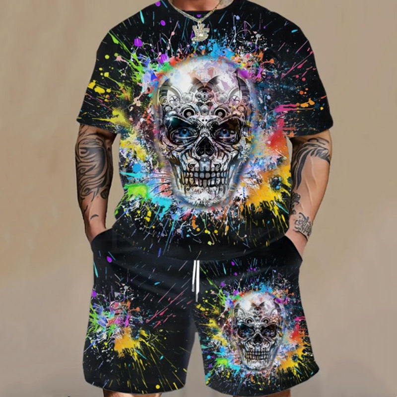 Men's Casual T-Shirt & Shorts 2-Piece Set