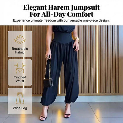 💎 -50% on Elegant High Waist Jumpsuit！💎 Padded Shoulders, Corset Waist & Dramatic High-Slit for a Powerful Statement✨