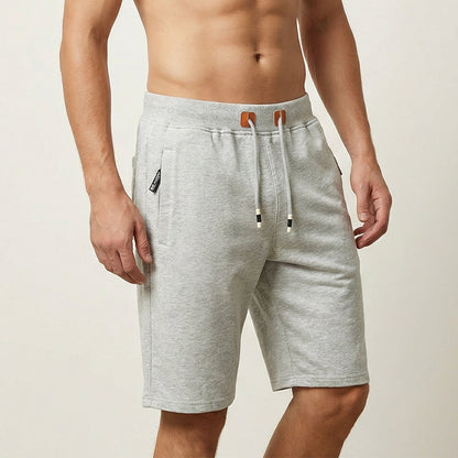 Men's Casual Drawstring Shorts with Zipper Pockets