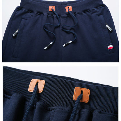 Men's Casual Drawstring Shorts with Zipper Pockets