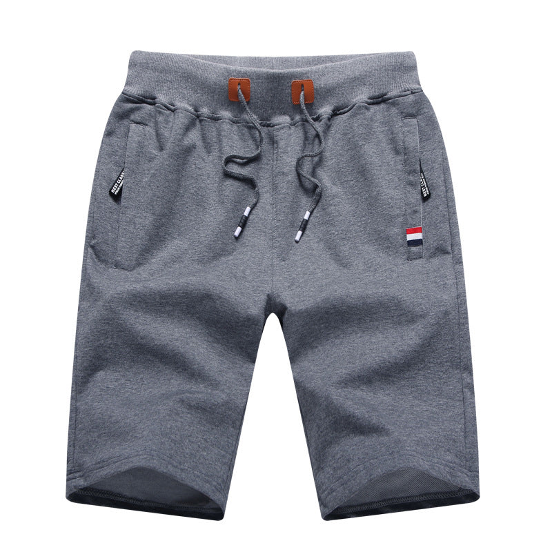 Men's Casual Drawstring Shorts with Zipper Pockets