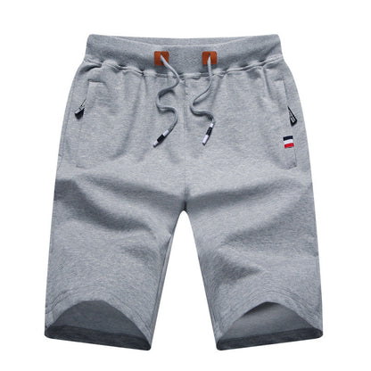 Men's Casual Drawstring Shorts with Zipper Pockets