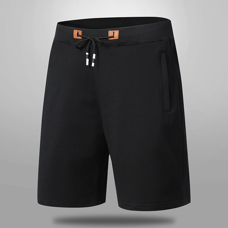 Men's Casual Drawstring Shorts with Zipper Pockets