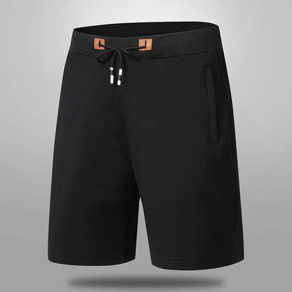 Men's Casual Drawstring Shorts with Zipper Pockets