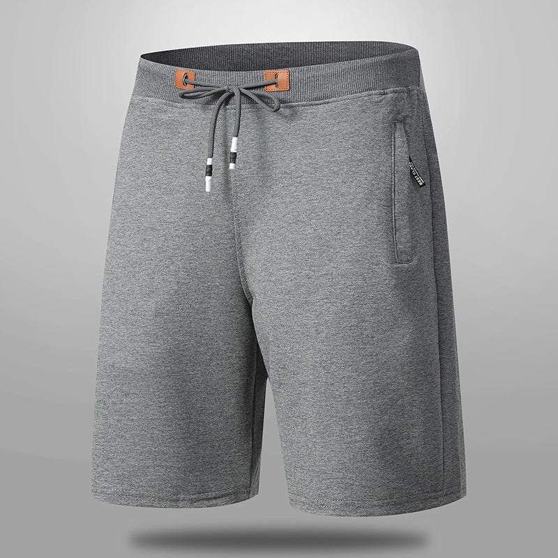 Men's Casual Drawstring Shorts with Zipper Pockets