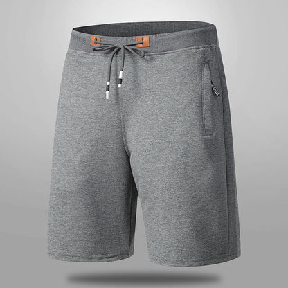 Men's Casual Drawstring Shorts with Zipper Pockets