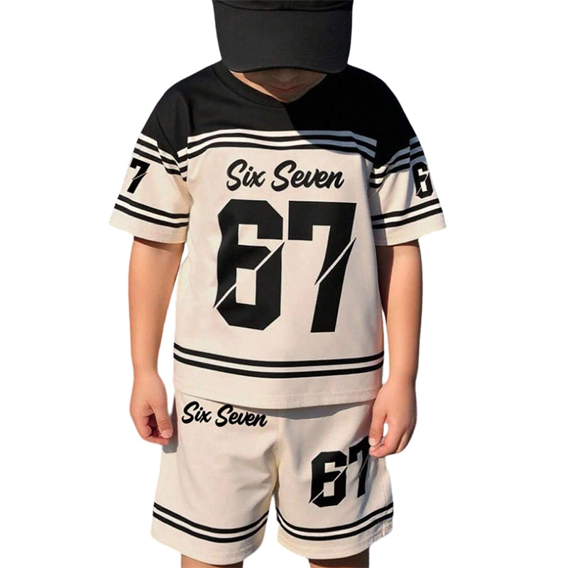 Boys' 3D Print T-Shirt & Shorts Set