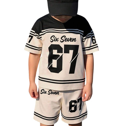 Boys' 3D Print T-Shirt & Shorts Set