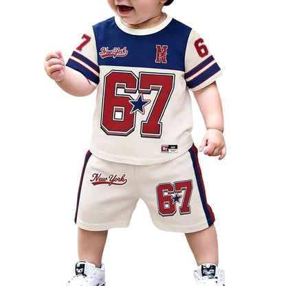Boys' 3D Print T-Shirt & Shorts Set