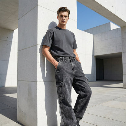 Men's Casual Baggy Cargo Workwear Jeans