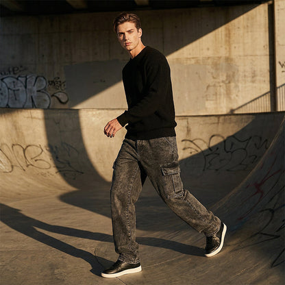 Men's Casual Baggy Cargo Workwear Jeans