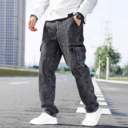 Men's Casual Baggy Cargo Workwear Jeans