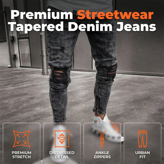 Men's Modern Slim Fit Ripped Denim Pants