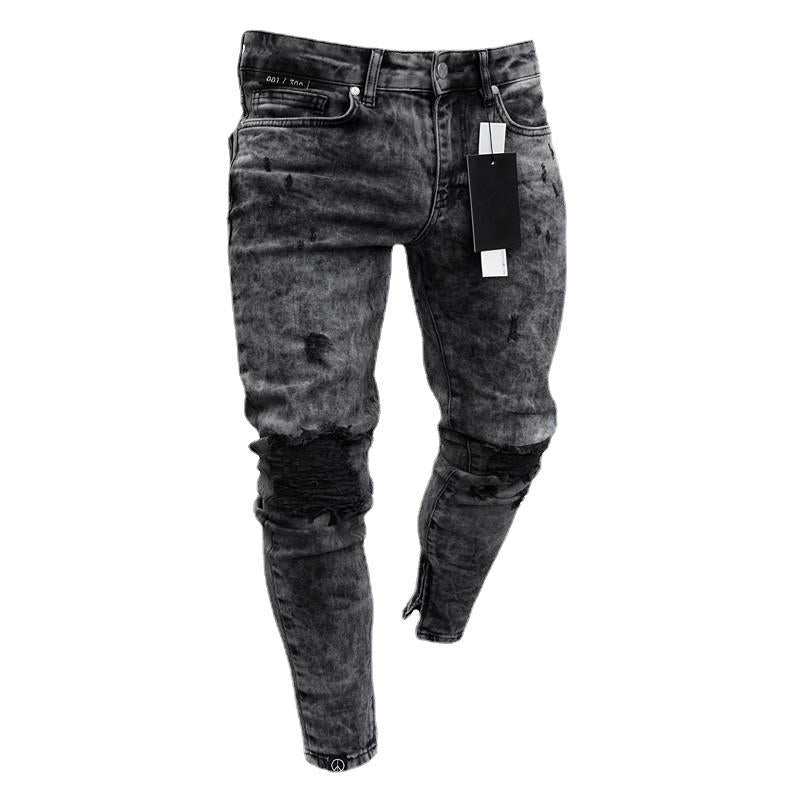 Men's Modern Slim Fit Ripped Denim Pants