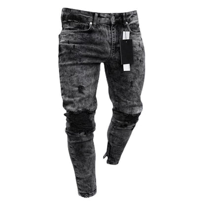 Men's Modern Slim Fit Ripped Denim Pants