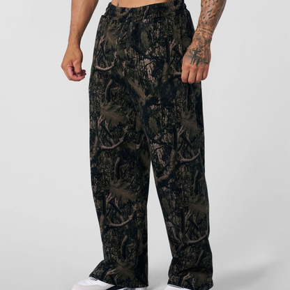 Men's Fashion Camo Wide Leg Joggers