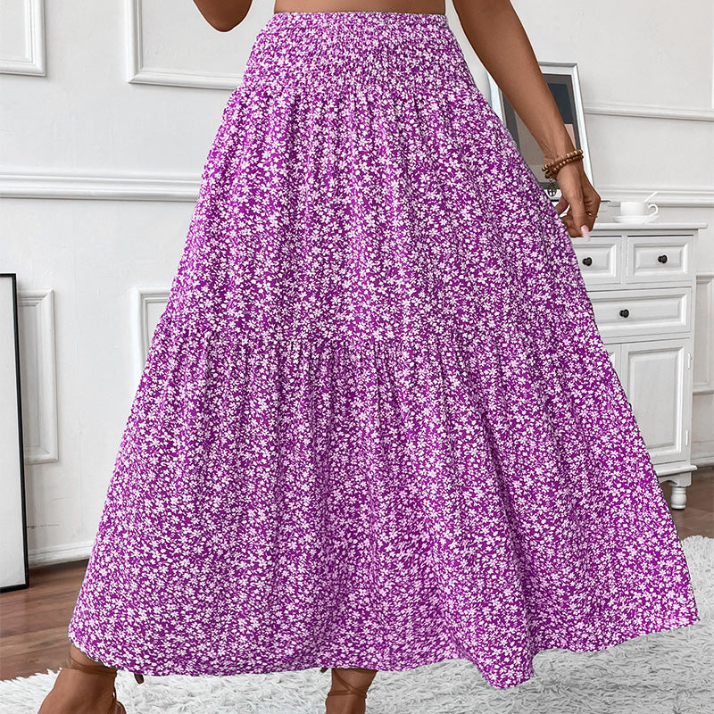A-Line Floral Maxi Skirt