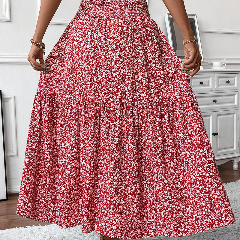 A-Line Floral Maxi Skirt