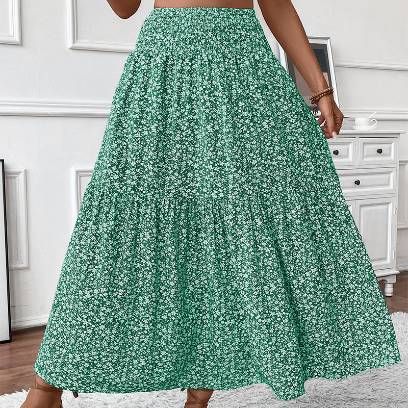 A-Line Floral Maxi Skirt