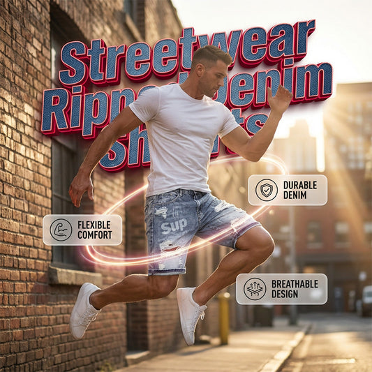 Men's Streetwear Ripped Denim Shorts