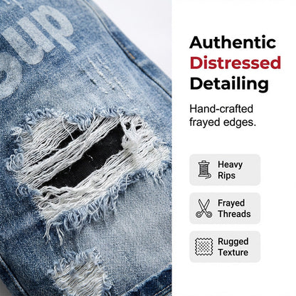 Men's Streetwear Ripped Denim Shorts