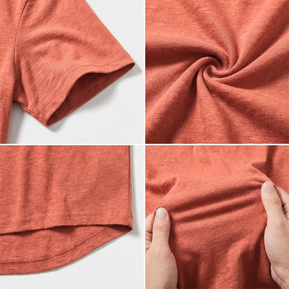 🔥 Men's Short Sleeve Henley T-Shirt – Classic Style, Soft Fabric & Perfect for Everyday Wear 🏠