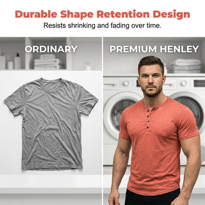 🔥 Men's Short Sleeve Henley T-Shirt – Classic Style, Soft Fabric & Perfect for Everyday Wear 🏠