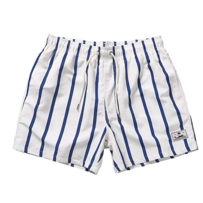 Men's Striped Quick-Dry Lightweight Beach Shorts