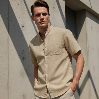 Men's Casual Button-Down Short Sleeve Shirt