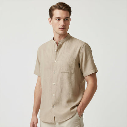 Men's Casual Button-Down Short Sleeve Shirt