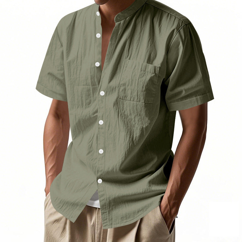 Men's Casual Button-Down Short Sleeve Shirt