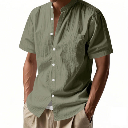 Men's Casual Button-Down Short Sleeve Shirt