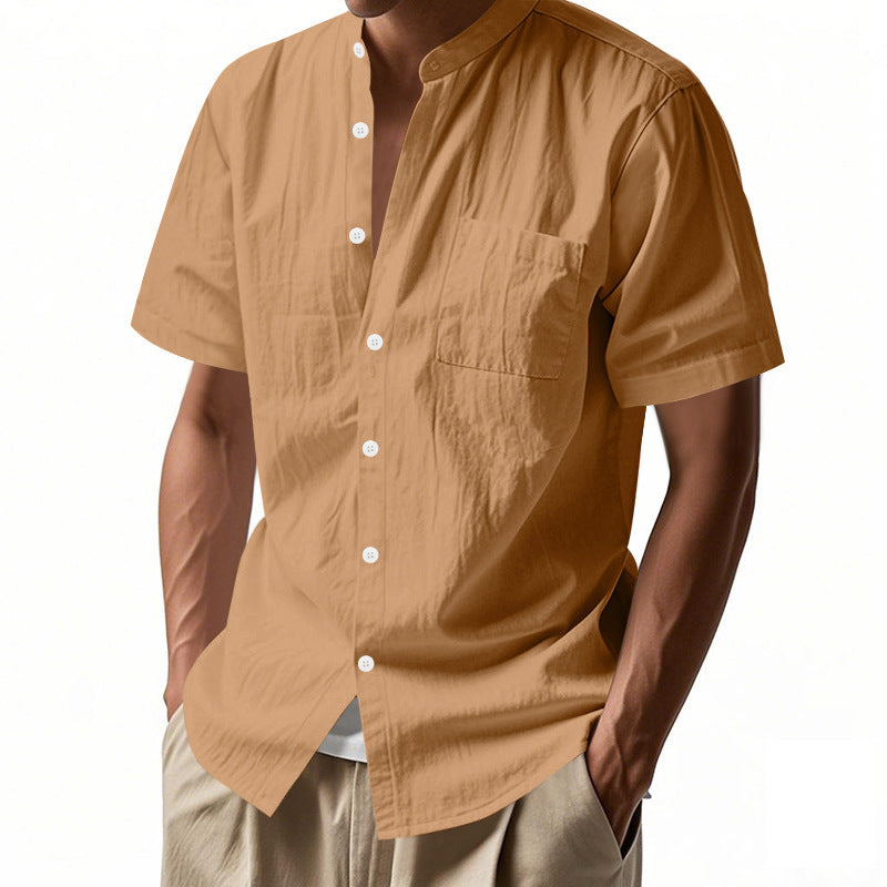 Men's Casual Button-Down Short Sleeve Shirt