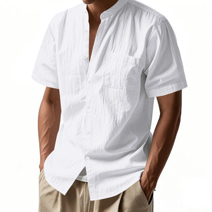 Men's Casual Button-Down Short Sleeve Shirt