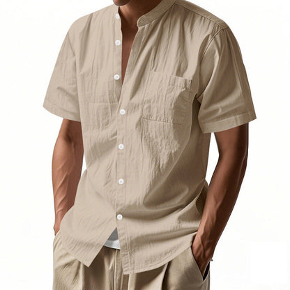 Men's Casual Button-Down Short Sleeve Shirt