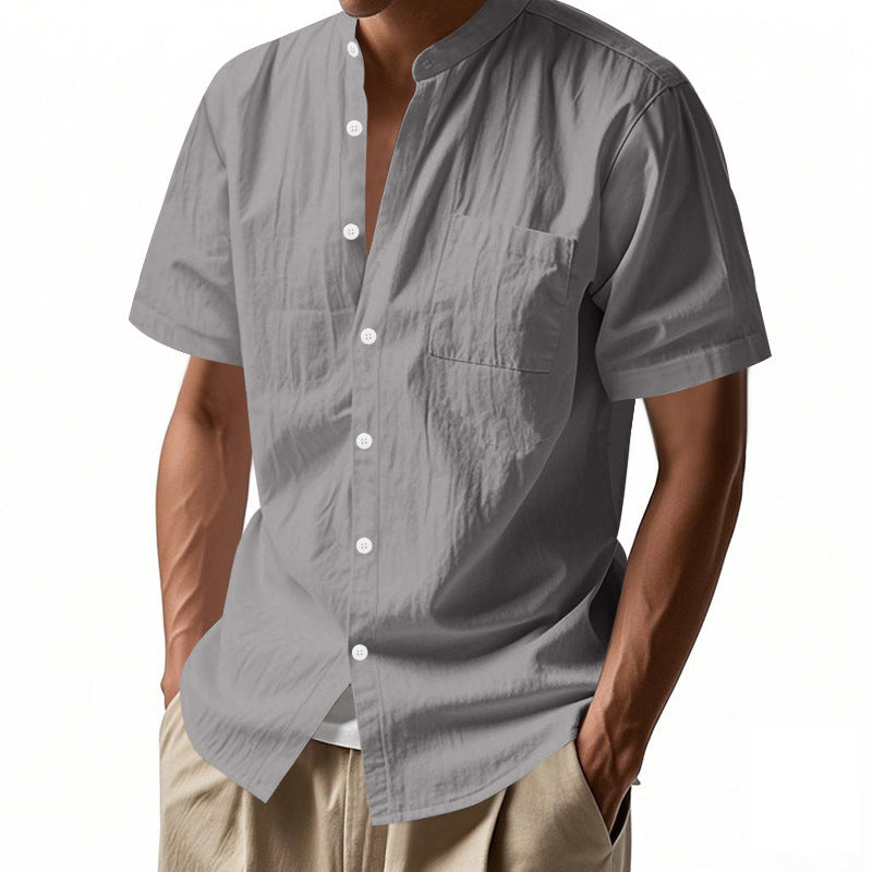 Men's Casual Button-Down Short Sleeve Shirt
