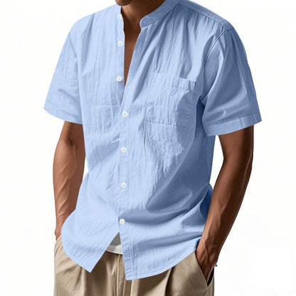 Men's Casual Button-Down Short Sleeve Shirt