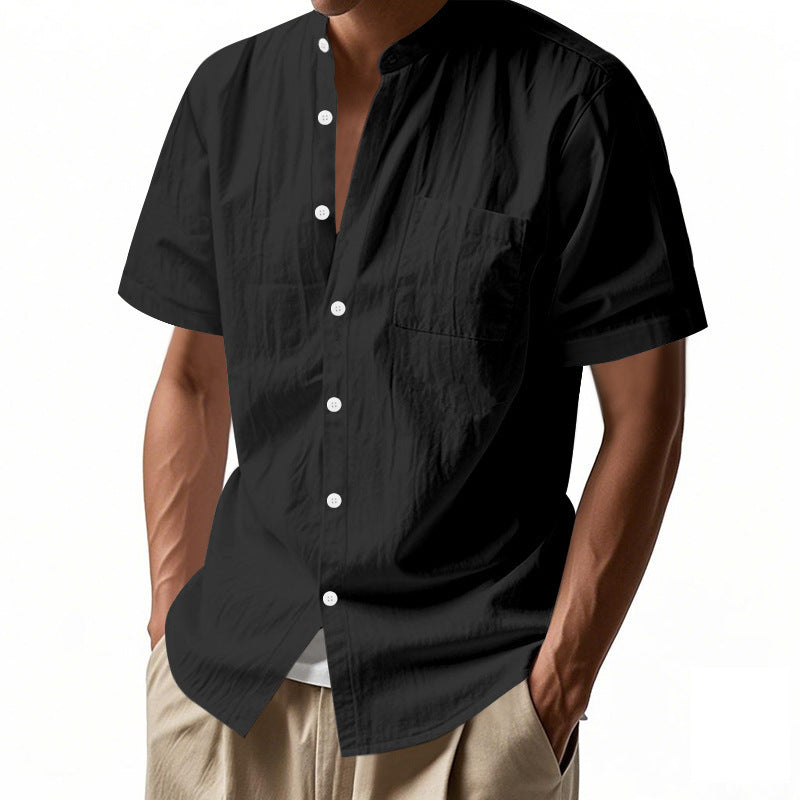 Men's Casual Button-Down Short Sleeve Shirt