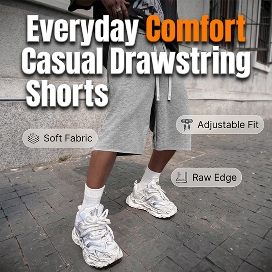 Men's Casual Drawstring Knee-Length Shorts