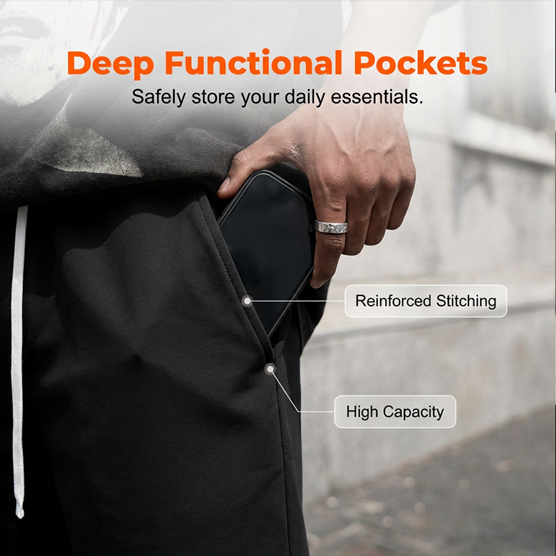 Men's Casual Drawstring Knee-Length Shorts