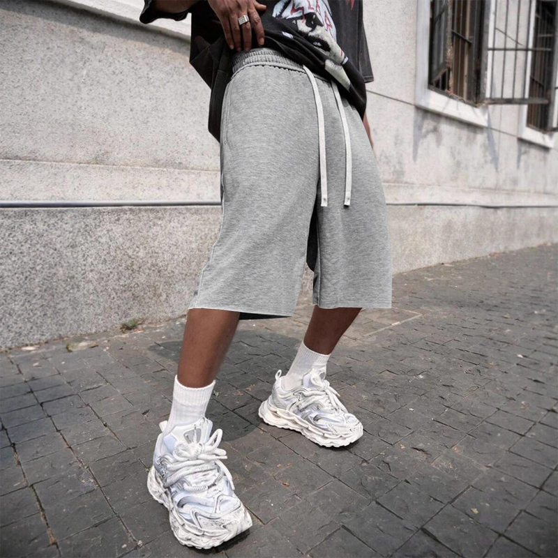 Men's Casual Drawstring Knee-Length Shorts